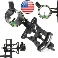 Single Pin Bow Sight 0.019" Fiber Optic Adjustable Sight Arcehry Compound Bow
