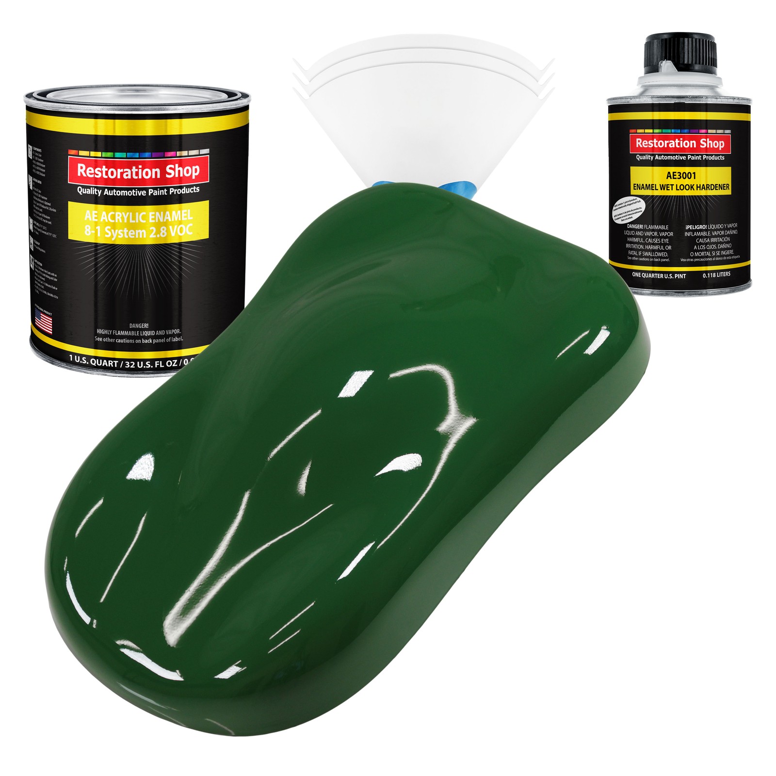 Restoration Shop Speed Green Acrylic Enamel Auto Paint Quart Kit
