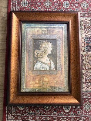 The Framed Artwork Ludovica Tornabuoni by Domenico Ghirlandaio Italian Painter