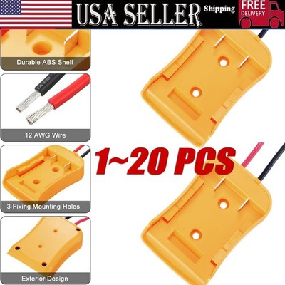 Power Connector DIY Battery Adapter Holder Dock For DeWalt 18V/20V Max Battery