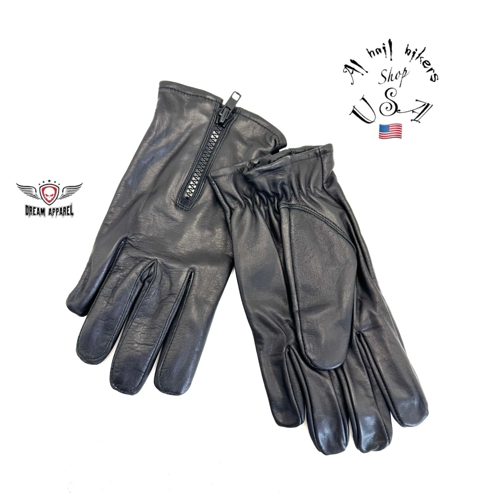 Genuine Leather Lined Gloves With Zipper Dream Apparel. XL Size
Opens in a new window or tab