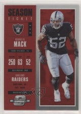 2017 Panini Contenders Optic Season Ticket Red Prizm 54/199 Khalil Mack #68 1j4i