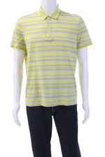 Boss Hugo Boss Mens Cotton Striped Short Sleeve Polo Shirt Green Size M