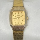 Vintage Seiko Watch Women 22mm Gold Tone 2C21-5459 New Battery 6.25"