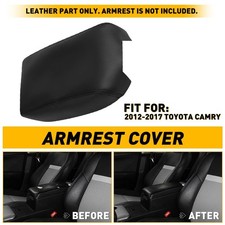 Oxilam 2 Black Armrest Cushion Cover Skin For Toyota Camry 2012-2017 Accessories