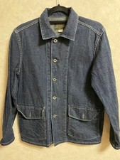 Double RL Ralph Lauren Dark Blue Button Coverall with Inner Pocket Men #FB BEA