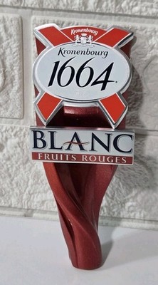 Kronenbourg 1664 Blanc Fruits Rouges Beer Tap Handle Figural Twist 6'' RARE