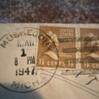 Rare vintage antique Stamps 1940s US 12c Airmail Cover Handstamp — photo 5