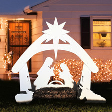 Outdoor Nativity Scene, Weatherproof Nativity Sets for Christmas Outdoor Decor,