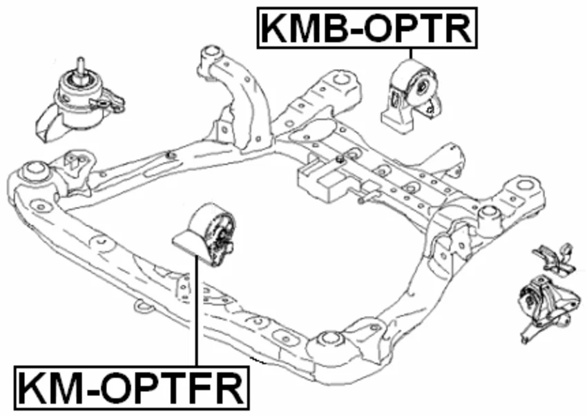 Front Engine Mount Febest KM-OPTFR OEM 21910-2G100 - Image 2 of 2