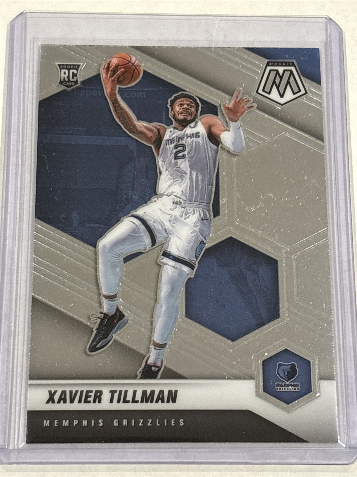 2020-21 BK XAVIER TILLMAN MOSAIC REFRACTOR ROOKIE CARD # 213 MEMPHIS