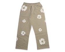 Denim Tears Cotton Wreath Sweatpants Cream/Grey Size XXL 100 Authentic