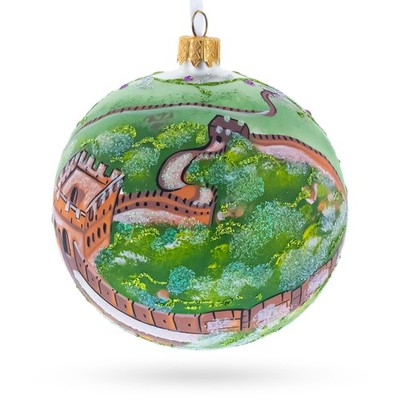 The Great Wall of China Glass Ball Ornament 4 Inches
