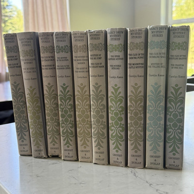 Lot of 10 Vintage 1960 s Nancy Drew Twin Thriller Lavender Hardcover Books 