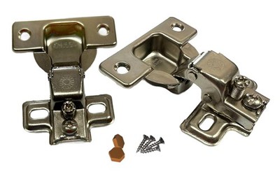 E.H.C. Ferrari Hinge and Plate Face Frame 110° 5/8 Overlay Nickel 
