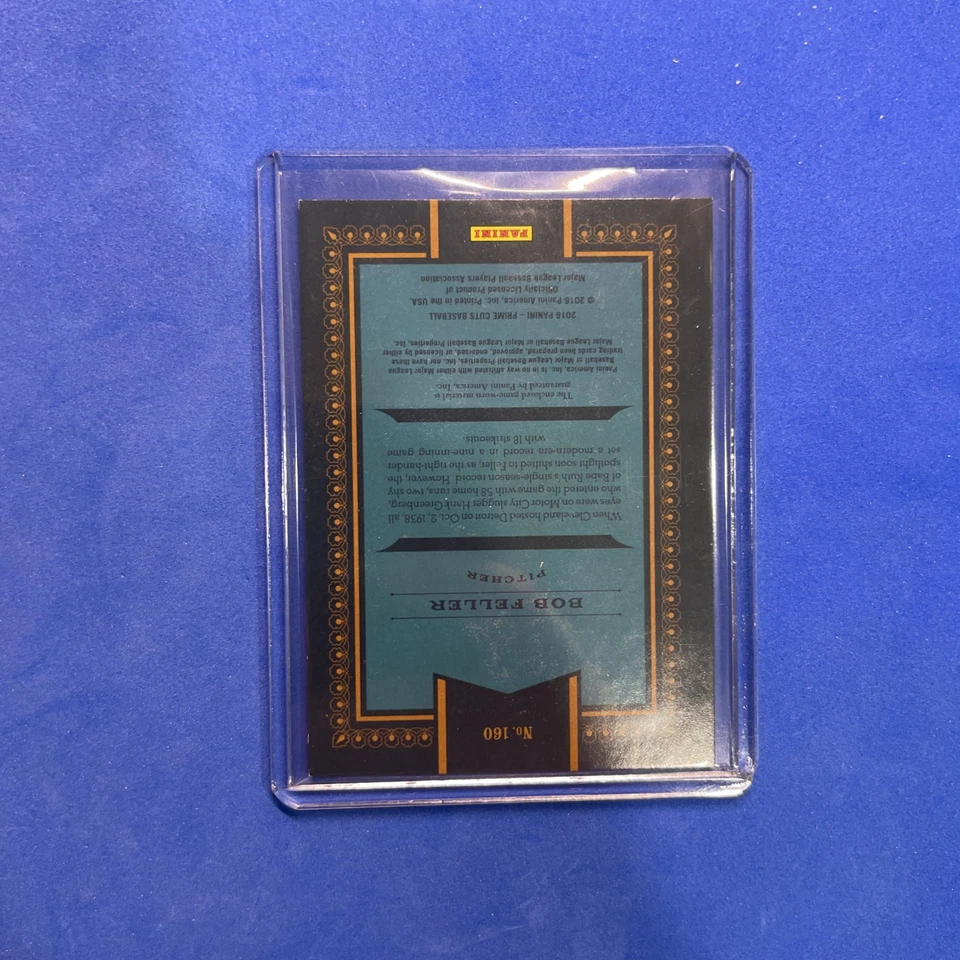 Camisetas Panini Prime Cuts 2016 - Icons #160 Bob Feller 3/25 (MEM) Foto 3 de 3