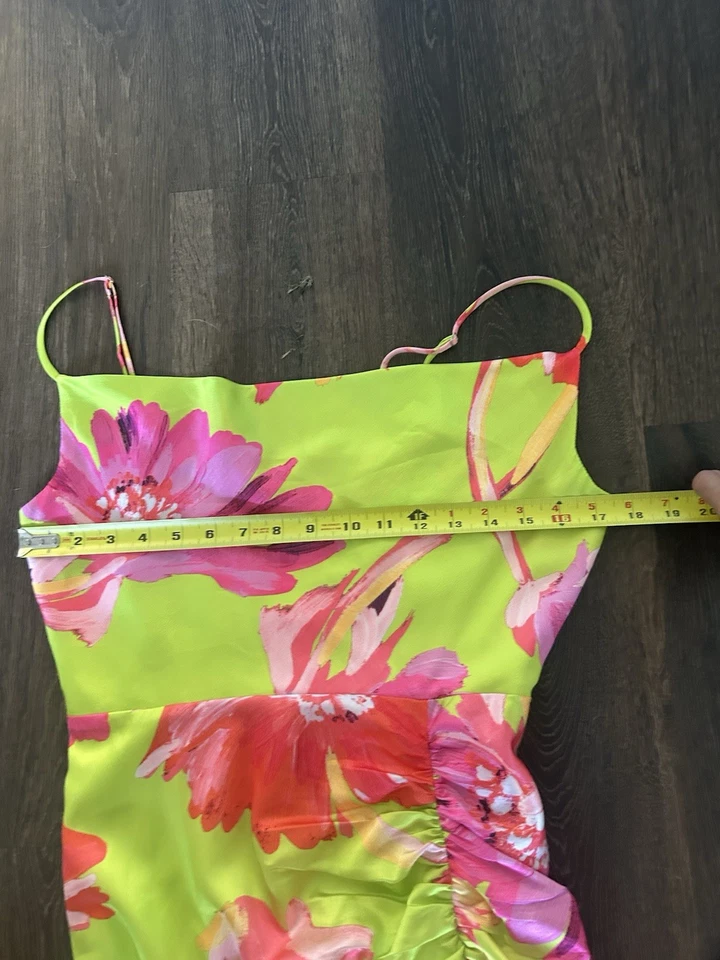 Vestido MILLY Lillana Flotante Cosmos Midi Sin Mangas Floral HERMOSO COMO NUEVO Brillante 4/6 Foto 3 de 4