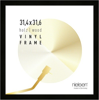 nielsen Schallplatten Rahmen, 31,4 x 31,6 cm, Holz, Schwarz, Vinyl Rahmen zum