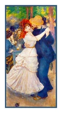 Impressionist Renoir's Dance at Bougival Counted Cross Stitch Chart  Pattern