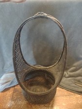 Antique Vintage Chinese Japanese Asian Ikebana Woven Flower Basket As Is 24"