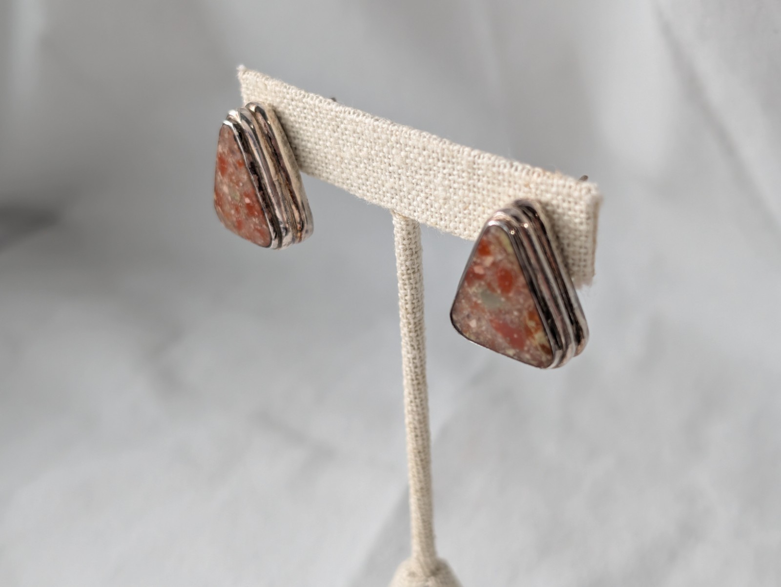 VTGSterlingSilver Bermuda Triangular Cut Jasper C… - image 2