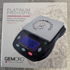 GemOro Platinum PRO1001V Professional Digital Scale 1000g x 0.1g Jewelry Balance