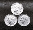 1950  P-D-S 10c SILVER Roosevelt Dimes.  Better Grade Year Set.     (R219)
