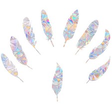 14 Pieces Feather Window Decals for Bird Strikes - Anti-Collision Rainbow