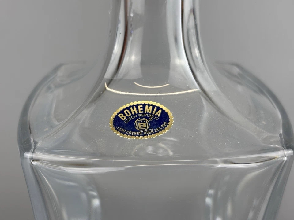 Bohemia Kristallglas Karaffe 0,7L Whisky Likör Karaffe Vintage Czech Republic - Bild 3 von 4