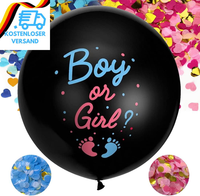 Gender Reveal Luftballon Mit Konfetti,36 Zoll Boy Or Girl Latexballon,Geschlecht