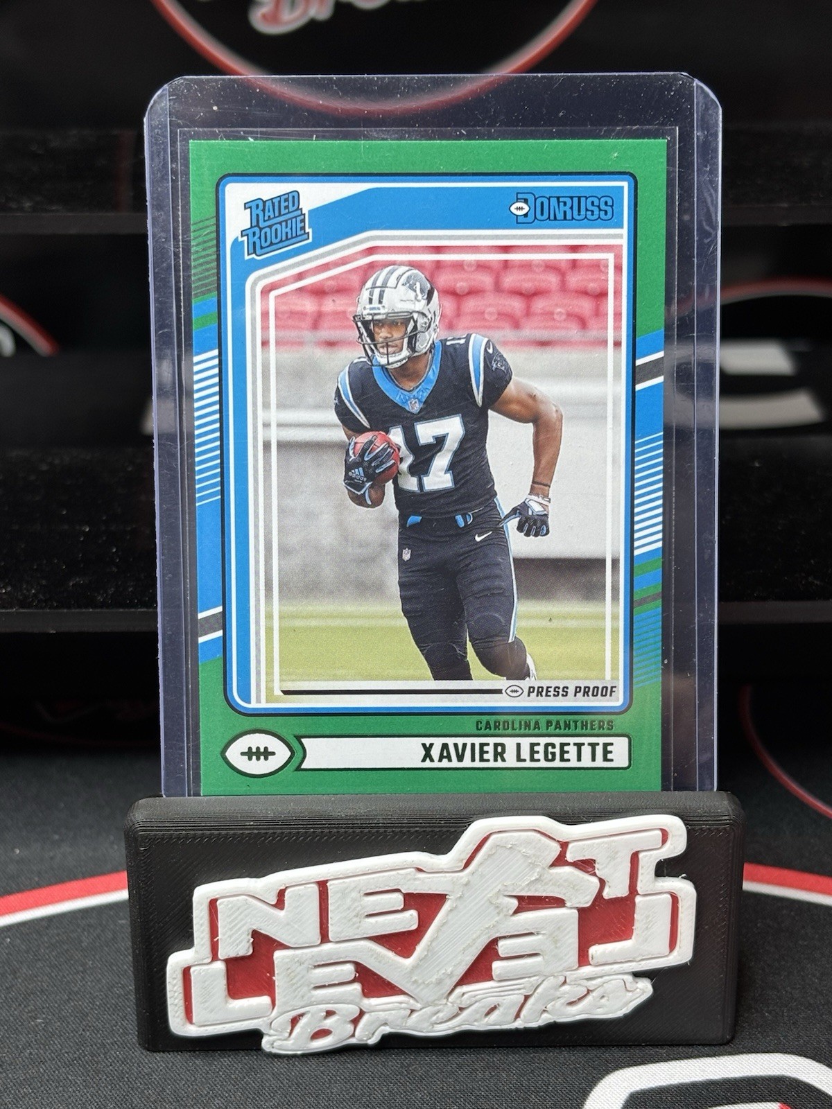 2024 Panini Donruss Xavier Legette Press Proof Green Rated Rookie RC #323