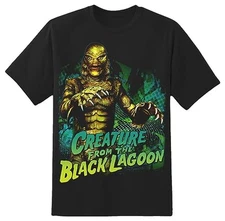 Universal Monsters Creature from The Black Lagoon Tee Standing Gillman T-Shirt