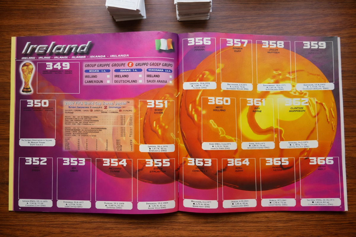 Panini World Cup Korea And Japan 2002 Full Set Of Stickers + Empty