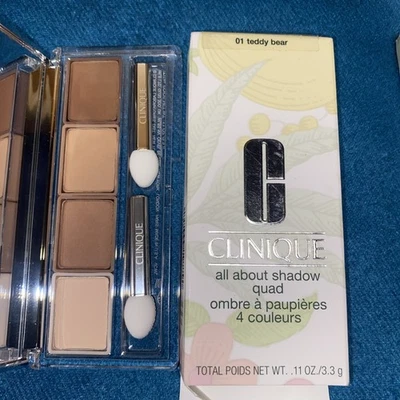 Clinique All About Shadow Quad - 01 Teddy Bear -  Full Size New - Image 1 of 2