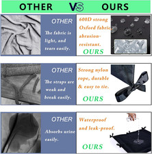 Waterproof PU Dog Crate Divider Panel   Durable Leather Dog Kennel Divider wi...