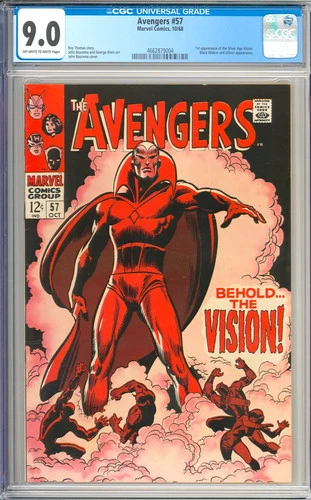 Avengers #57 High Grade 1st Silver Age App. Vision Marvel Comic 1968 CGC 9.0
