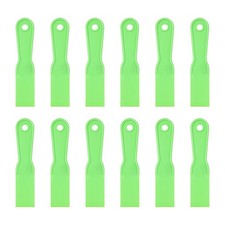 12pcs Putty Scraper 1.5" Plastic Flexible Putty Knives, Green