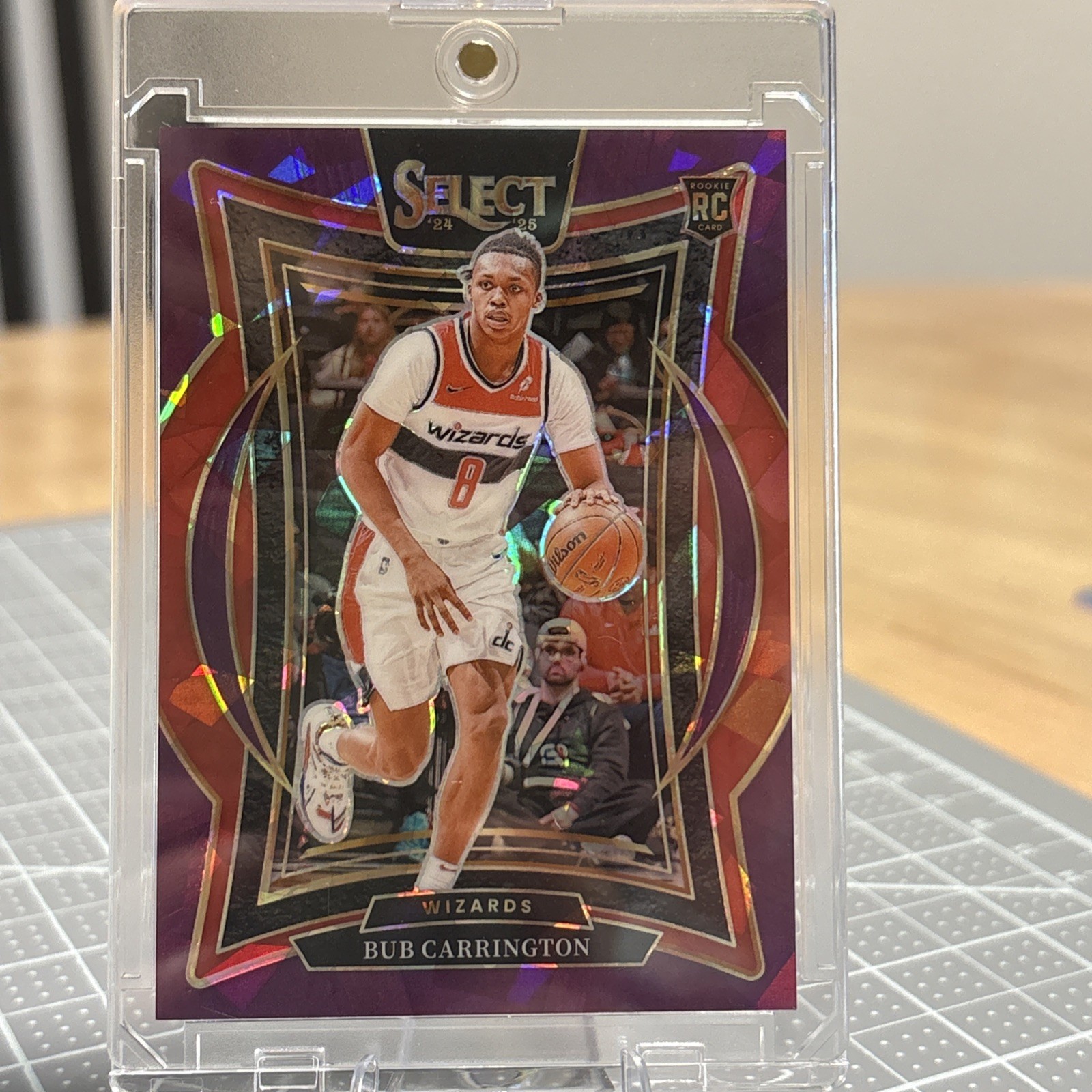 BUB CARRINGTON 2024-25 SELECT CONCOURSE ROOKIE PURPLE CRACK ICE RC /99 Wizards
