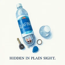 Hidden Compartment Fake Plastic Water Bottle Secret Stash Safe Container Storage