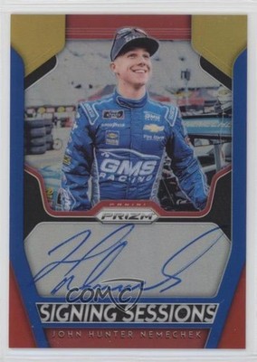 2019 Panini Prizm Signing Sessions Rainbow 24/24 John Hunter Nemechek Auto nd3