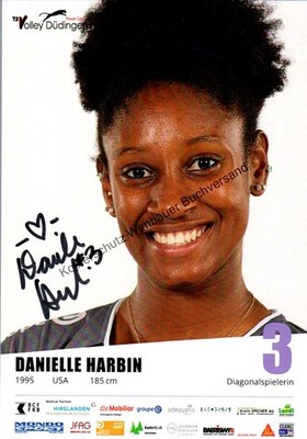 Original Autogramm Danielle Harbin Düdingen /// Autogramm Autograph signiert sig