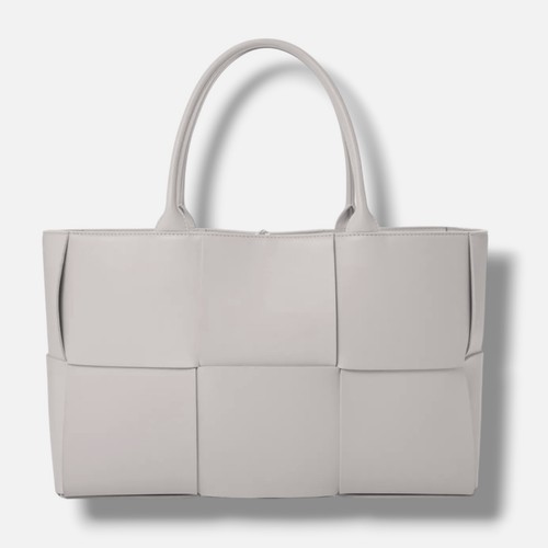 Bottega Veneta Women White Arco Leather Handbag Pouch Shoulder Tote Bag