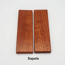 Sapele Knife Scales Matching Pair - You Pick Size  Grain