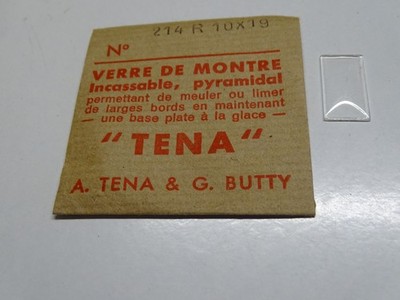 VERRE DE MONTRE RECTANGLE 18x26mm - Pyramidal Base Plate - Pour Réparation - Neuf Sans étiquette