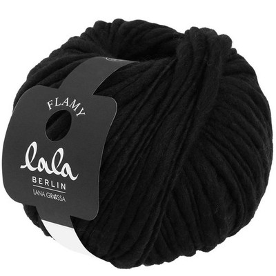 Wolle Kreativ! Lana Grossa - Lala Berlin Flamy Fb. 6 schwarz 100 g