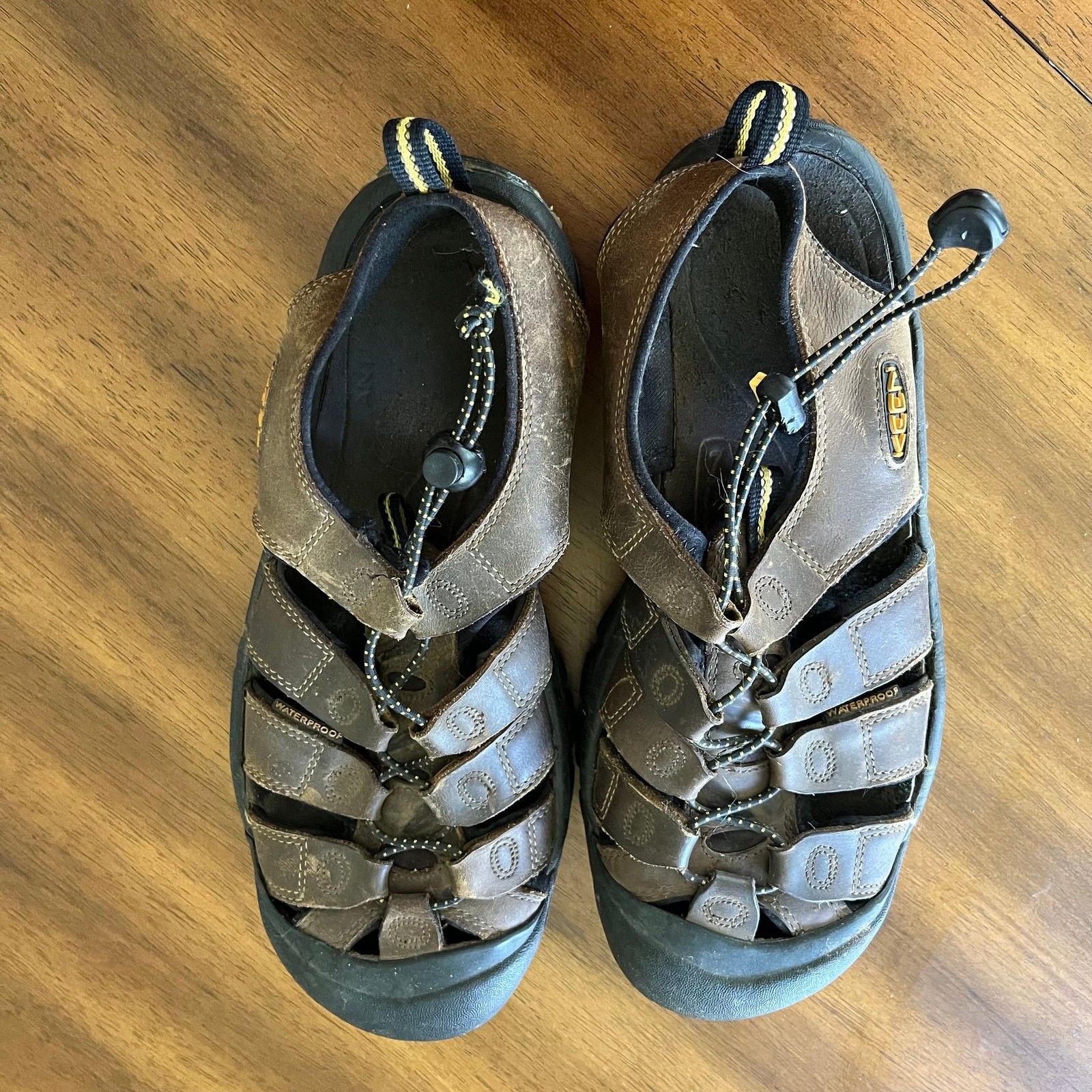 Sandali da trekking KEEN uomo Newport bisonte in pelle marrone