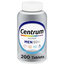 Centrum Silver Mens 50 Plus Multivitamin With Vitamin B & D3, 200 Count