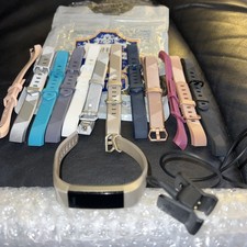 Fitbit Alta HR Fitness Watch Heart Rate Sleep Tracker W/Charger 12 Extra Strap