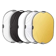 5-in-1 Oval Reflector with Handle for Photography Photo Studio 59 x 78 Inch