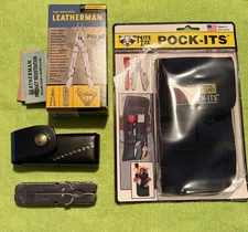 Vintage New Leatherman  PULSE with Leather sheath and Bonus Holster NIB